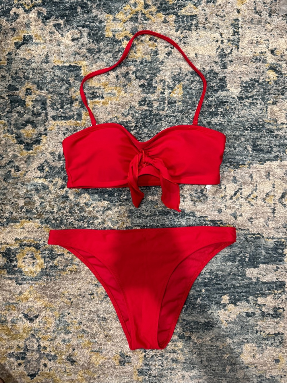 Red Tie-Front Bikini Set (not originally a set but selling as a set